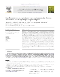 Zearalenone Enhances Reproductive Tract Development, but Does Not