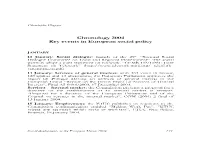 Chronology 2004 Key Events in European Social Policy