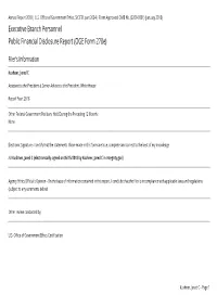 Executive Branch Personnel Public Financial Disclosure Report (OGE Form 278E)