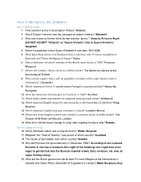Hour 3: Mo'narchs, Mo' Problems Part I: British Royals 1