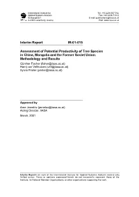 Interim Report IR-01-015 Assessment of Potential Productivity of Tree