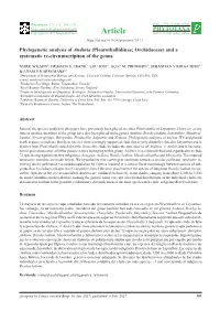 Phylogenetic Analysis of Andinia (Pleurothallidinae; Orchidaceae) and a Systematic Re-Circumscription of the Genus