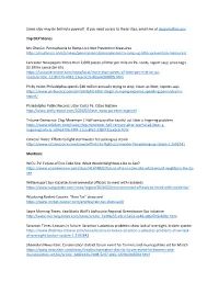 Some Clips May Be Behind a Paywall. If You Need Access to These Clips, Email Me at Djagiela@Pa.Gov