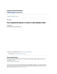 The Fundamental System of Units for Cubic Number Fields