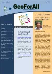 2. Lab of the Month 1. Activities of the Network