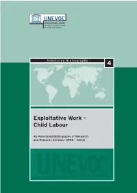 Child Labour >> Human Resource Development