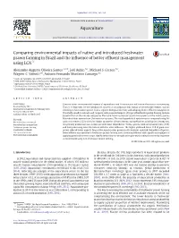 Comparing Environmental Impacts of Native and Introduced Freshwater Prawn Farming in Brazil and the Influence of Better Effluent