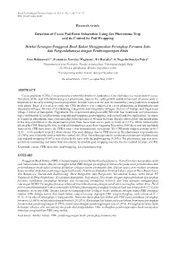 Detection of Cocoa Pod Borer Infestation Using Sex Pheromone Trap and Its Control by Pod Wrapping