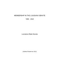 Membership in the Louisiana Senate 1880