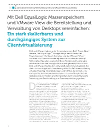 Mit Dell Equallogic Massenspeichern Und Vmware View Die