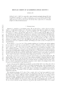 Regular Orbits of Quasisimple Linear Groups I 11