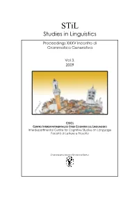 Studies in Linguistics