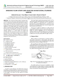 Subsonic Flow Study and Analysis on Rotating Cylinder Airfoil
