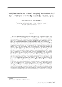 Temporal Evolution of Fault Coupling Associated with the Occurrence of Slow Slip Events in Central Japan