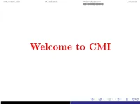 Welcome to CMI Outline