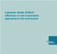 A Greener Shade of Blue? Reflections on New Conservative Approaches to the Environment S3518