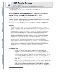 Accumulation of Rare Coding Variants in Genes Implicated in Risk of Human Cleft Lip with Or Without Cleft Palate