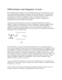 Differentiator and Integrator Circuits