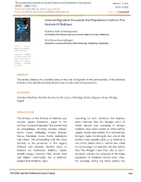 Internal Migration Processes and Population Crafts in the Emirate of Bukhara