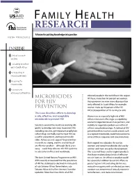 Microbicides for HIV Prevention