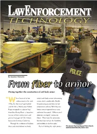 Piecing Together the Construction of Soft Body Armor