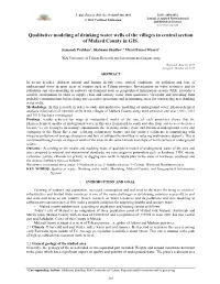 Qualitative Modeling of Drinking Water Wells of the Villages in Central Section of Malard County in GIS