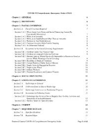 Comprehensive Emergency Order (CEO)
