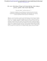 De Novo Clustering of Long-Read Transcriptome Data Using a Greedy, Quality-Value Based Algorithm
