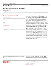 History and Narrative: an Overview Philippe Carrard