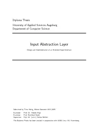 Input Abstraction Layer