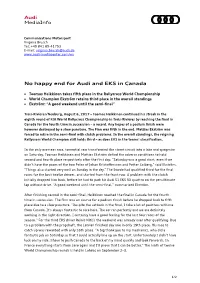 No Happy End for Audi and EKS in Canada