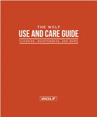 Wolf General Use and Care Guide