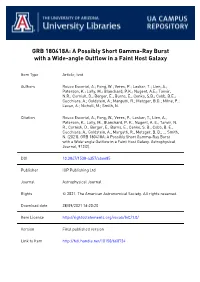 GRB 180418A: a Possibly Short Gamma-Ray Burst with a Wide-Angle Outflow in a Faint Host Galaxy