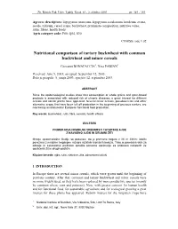 Nutritional Comparison of Tartary Buckwheat with Common Buckwheat and Minor Cereals