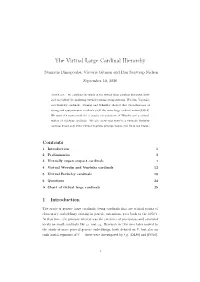 The Virtual Large Cardinal Hierarchy