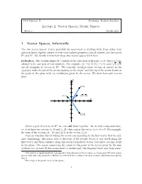 Vector and Metric Spaces