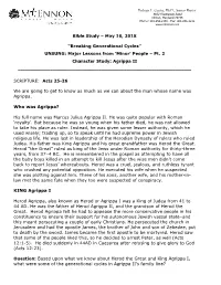 05.16.18 Major Lessons from Minor People, Pt. 2