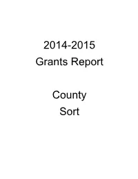 2014-2015 Grants Report County Sort