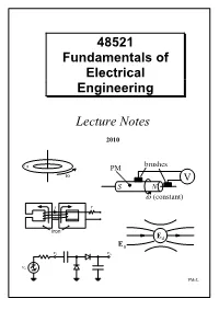 48521 Fundamentals of Electrical Engineering Lecture Notes
