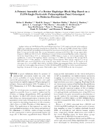 A Primary Assembly of a Bovine Haplotype Block Map Based on a 15,036-Single-Nucleotide Polymorphism Panel Genotyped in Holstein–Friesian Cattle
