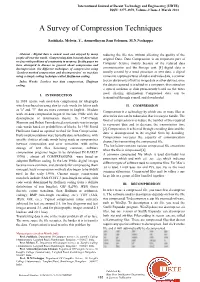 A Survey of Compression Techniques