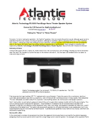 Atlantic Technology FS-5000 Frontstage Home Theater Speaker System