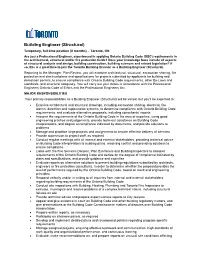 Building Engineer (Structural)
