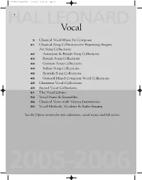 Classical Vocal Music by Composer