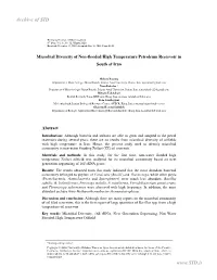 Microbial Diversity of Non-Flooded High Temperature Petroleum Reservoir in South of Iran