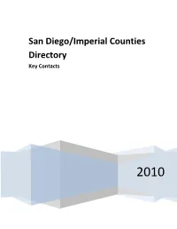 San Diego/Imperial Counties Directory Key Contacts