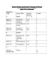 Syllabus for M