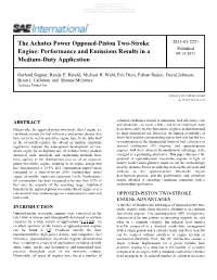 The Achates Power Opposed-Piston Two-Stroke Engine