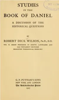 Wilson, Studies in the Book of Daniel