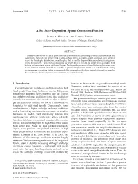 A Sea State–Dependent Spume Generation Function
